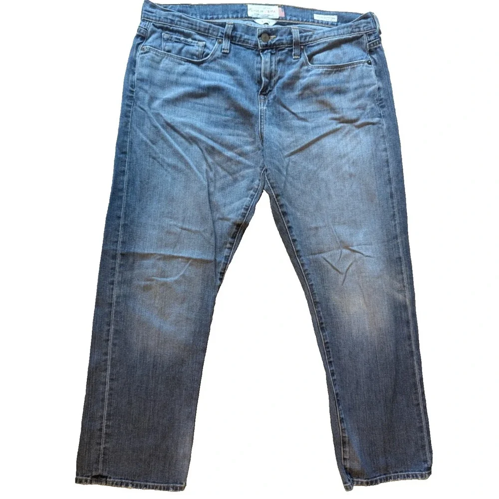 Lucky Brand Dylan Boyfriend Size 10/30 Women's Denim Jeans Made In USA Distress